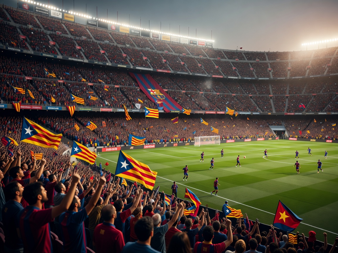 European Football Stadium Pitch Aerial View